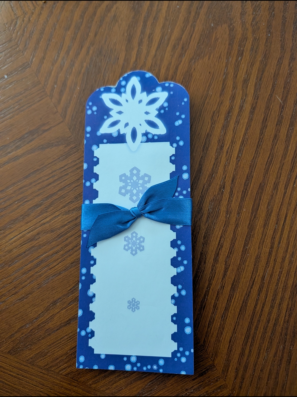 MAKE AN OFFER! Blue & White Snowflake Notepad Brand New